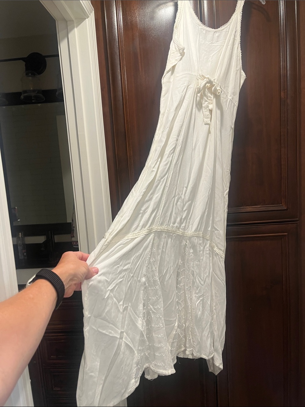 Cute Options Off White Embroidered Sleeveless Maxi Dress - Picture 6 of 6
